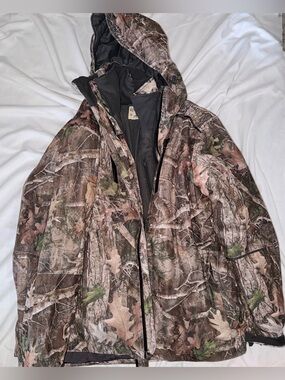 Men's Red Head Camouflage Hooded Hunting Jacket - Insulated Two in One